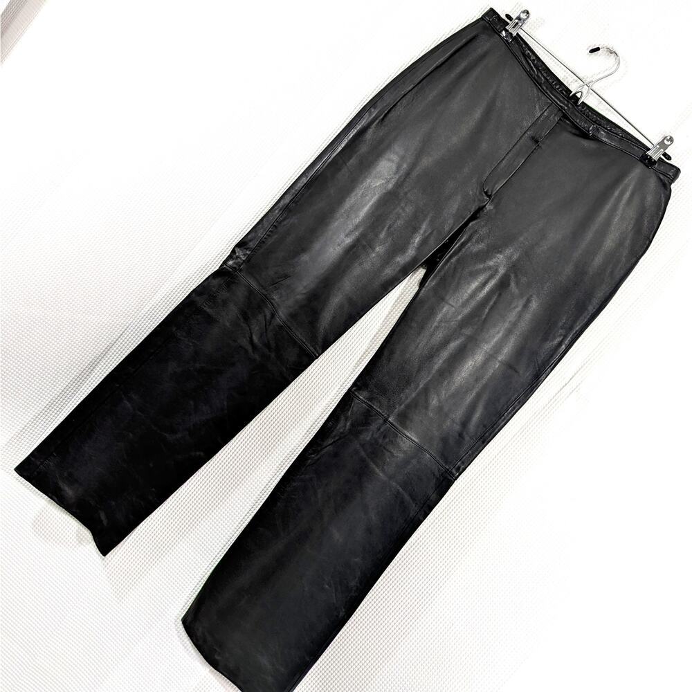 Black Leather Women's Pants